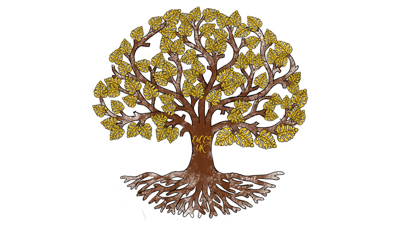 Estranged and Care Experienced Students tree logo by Leyla-Ann 
